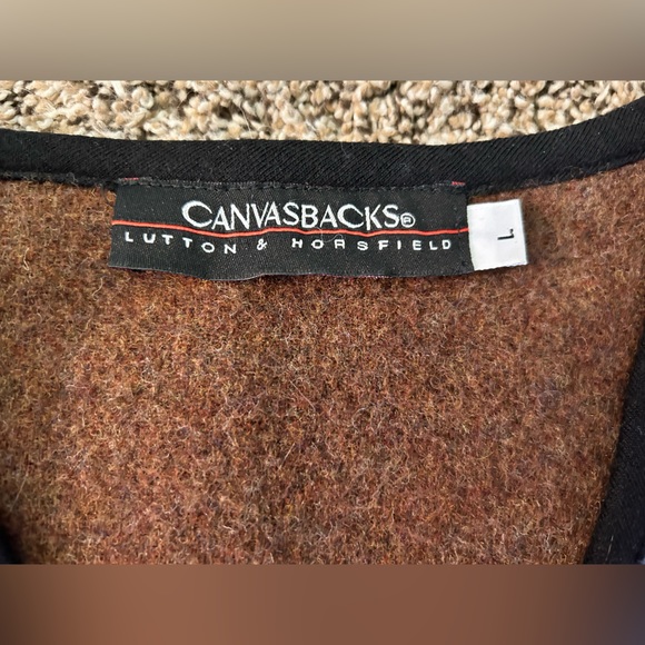 Vintage Canvasbacks Lutton & Horsefield Vest - Wool - Large - 80's/90's - Picture 3 of 5
